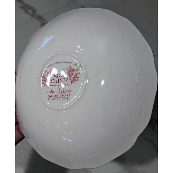 Vintage Johnson Brothers Rose Chintz Saucers England - Picture 6 of 8